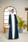 Tourmaline Kimono Style Front Open Abaya with Cutwork Embroidery